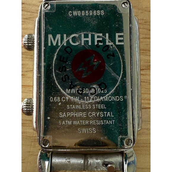 Michele Art Deco Watch  .68 Ct Diamond Vintage Inspired Luxury, Old Money, Dual - Picture 10 of 16
